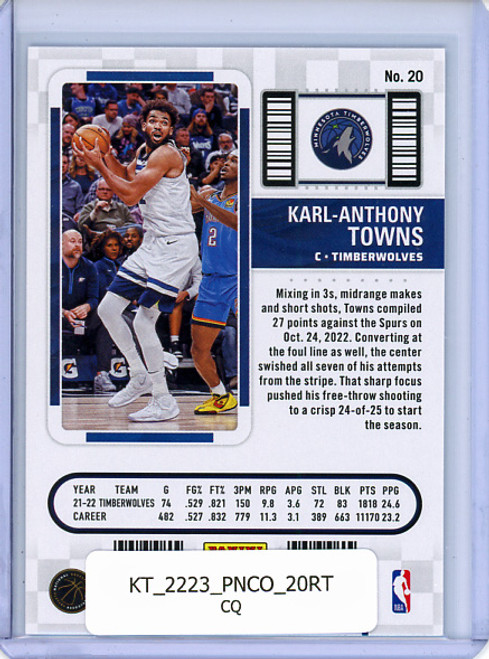 Karl-Anthony Towns 2022-23 Contenders #20 Retail (CQ)