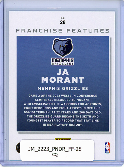 Ja Morant 2022-23 Donruss, Franchise Features #28 (CQ)