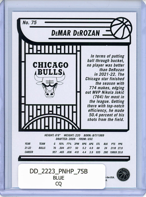 DeMar DeRozan 2022-23 Hoops #75 Blue (CQ)