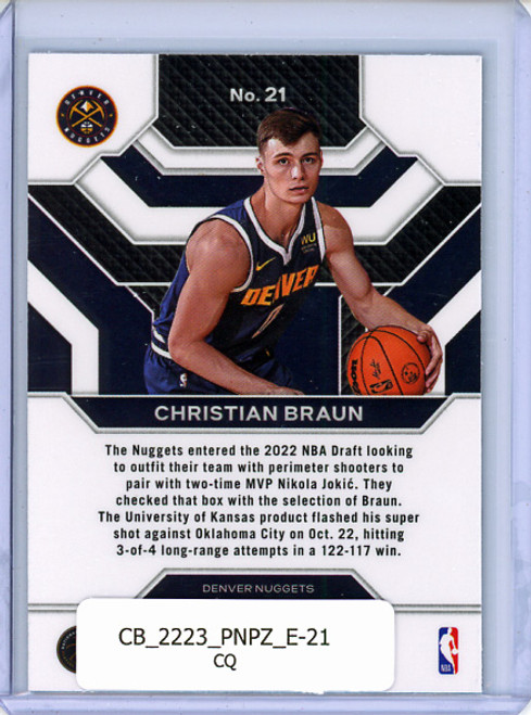 Christian Braun 2022-23 Prizm, Emergent #21 (CQ)