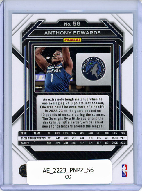 Anthony Edwards 2022-23 Prizm #56 (CQ)