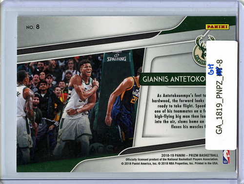 Giannis Antetokounmpo 2018-19 Prizm, Get Hyped! #8