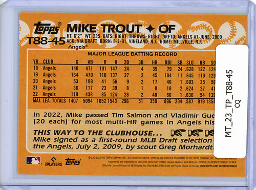 Mike Trout 2023 Topps, 1988 Topps #T88-45 (CQ)
