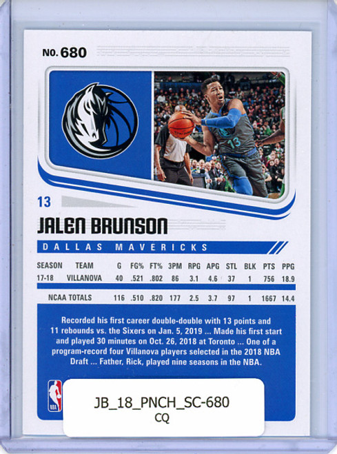 Jalen Brunson 2018-19 Chronicles, Score #680 (CQ)