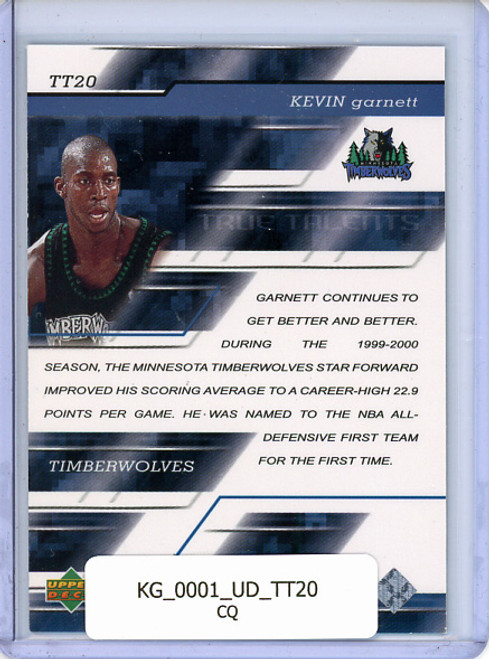 Kevin Garnett 2000-01 Upper Deck, True Talents #TT20 (CQ)