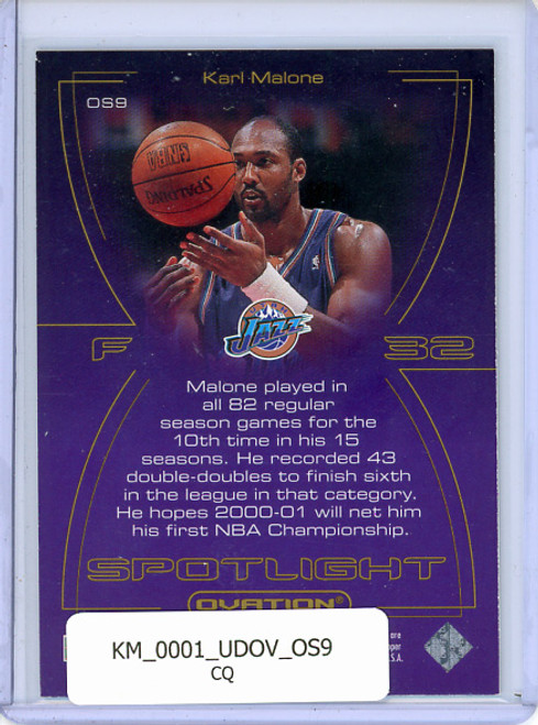 Karl Malone 2000-01 Ovation, Spotlight #OS9 (CQ)