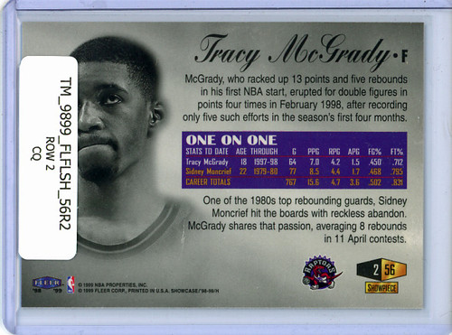 Tracy McGrady 1998-99 Flair Showcase #56 Row 2 (CQ)