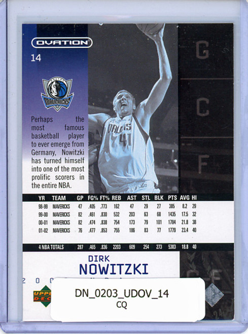 Dirk Nowitzki 2002-03 Ovation #14 (CQ)