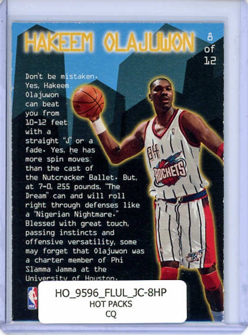 Hakeem Olajuwon 1995-96 Ultra, Jam City #8 Hot Packs (CQ)