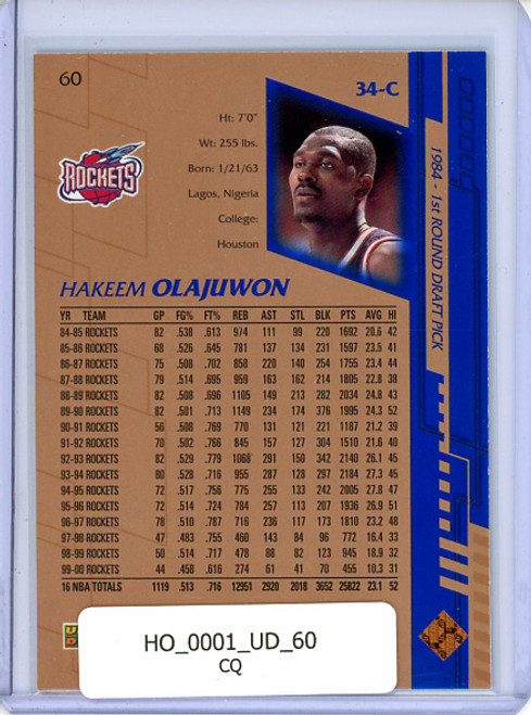 Hakeem Olajuwon 2000-01 Upper Deck #60 (CQ)