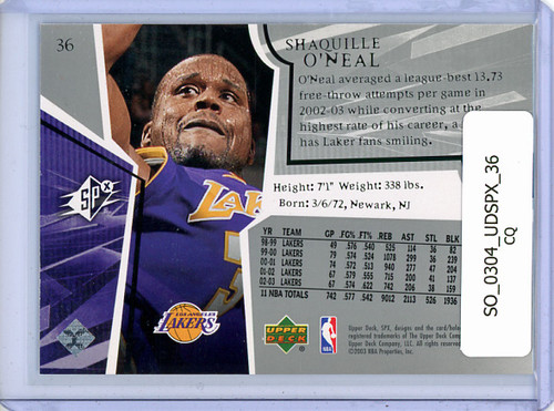 Shaquille O'Neal 2003-04 SPx #36 (CQ)