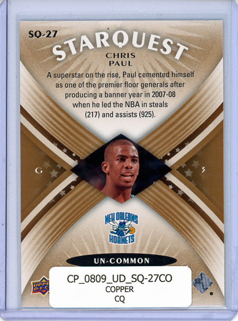 Chris Paul 2008-09 Upper Deck, Starquest #SQ-27 Copper (CQ)