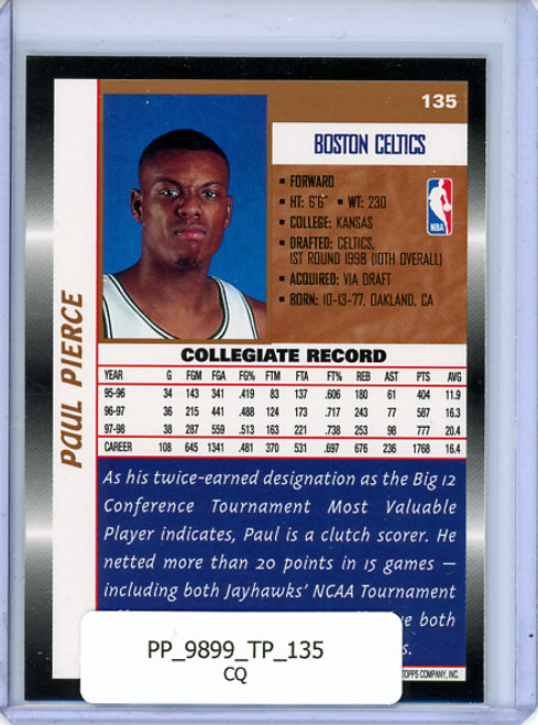 Paul Pierce 1998-99 Topps #135 (CQ)