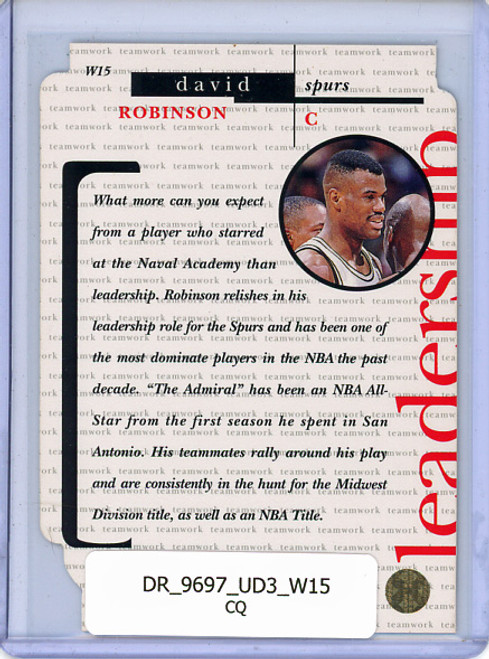 David Robinson 1996-97 UD3, The Winning Edge #W15 (CQ)