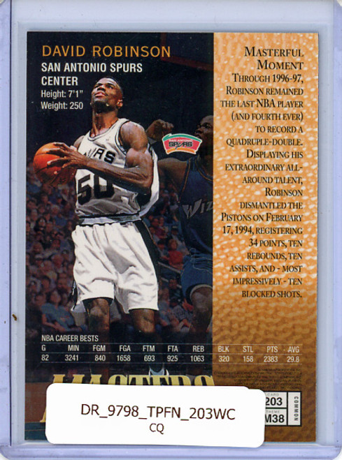 David Robinson 1997-98 Finest #203 Masters with Coating (CQ)