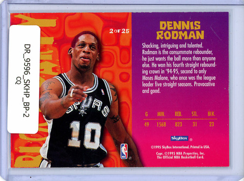 Dennis Rodman 1995-96 Hoops, Block Party #2 (CQ)