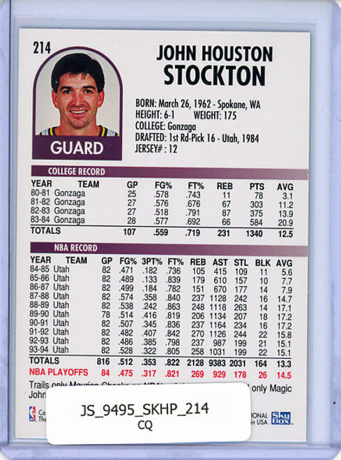 John Stockton 1994-95 Hoops #214 (CQ)