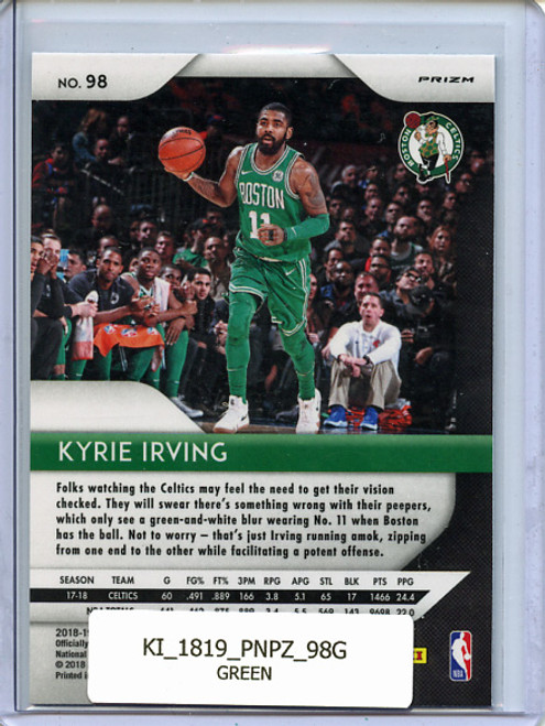 Kyrie Irving 2018-19 Prizm #98 Green