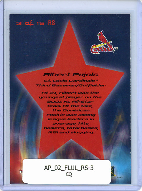 Albert Pujols 2002 Ultra, Rising Stars #RS-3 (CQ)