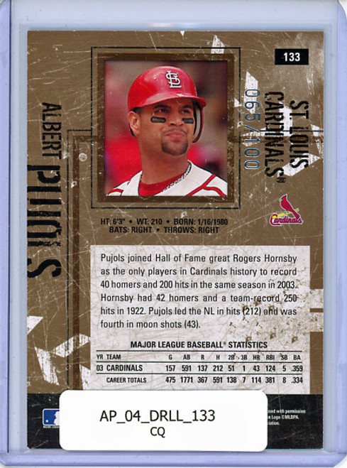 Albert Pujols 2004 Donruss Leather & Lumber #133 (CQ)