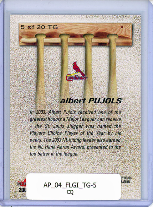 Albert Pujols 2004 Genuine Insider, Tools of the Game #TG-5 (CQ)