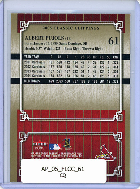 Albert Pujols 2005 Classic Clippings #61 (CQ)