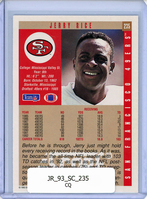 Jerry Rice 1993 Score #235 (CQ)