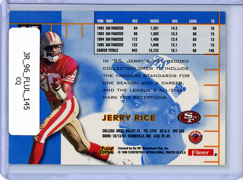 Jerry Rice 1996 Ultra #145 (CQ)