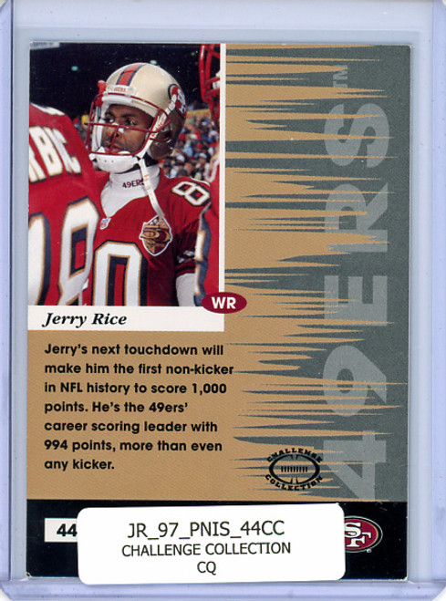 Jerry Rice 1997 Pinnacle Insciptions #44 The Next Level Challenge Collection (CQ)