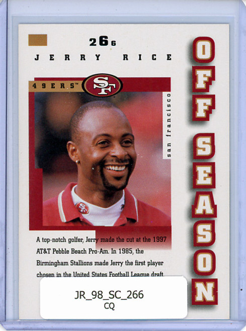Jerry Rice 1998 Score #266 Off Season (CQ)