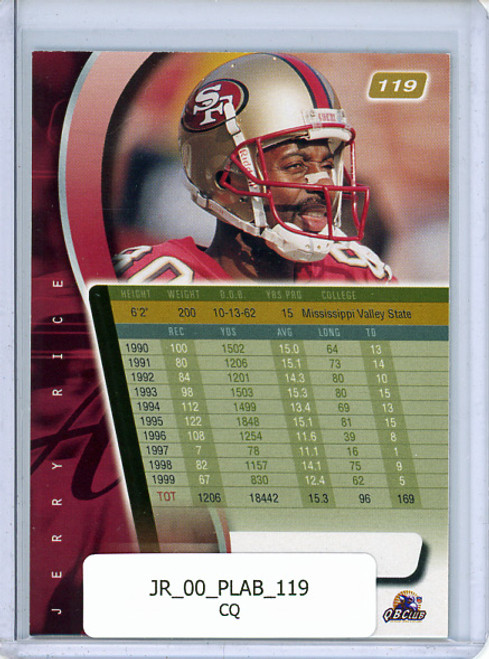 Jerry Rice 2000 Playoff Absolute #119 (CQ)