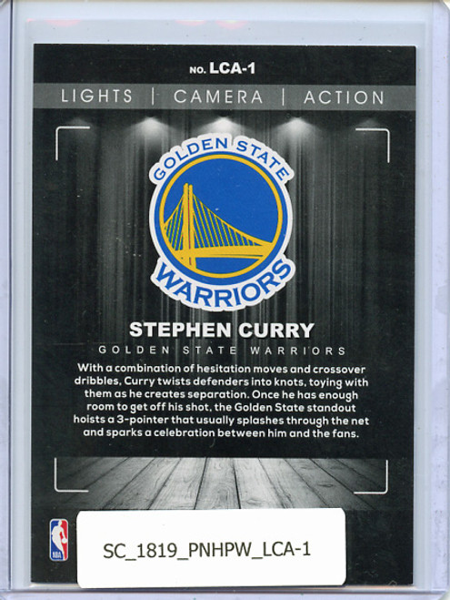 Stephen Curry 2018-19 Hoops, Lights Camera Action #LCA-1 Winter