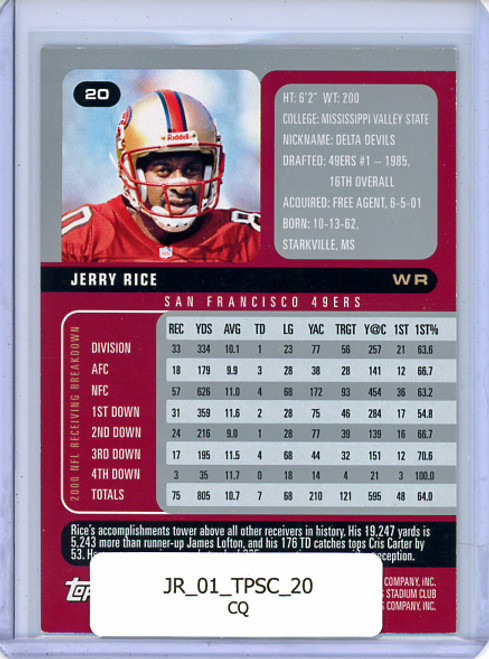 Jerry Rice 2001 Stadium Club #20 (CQ)