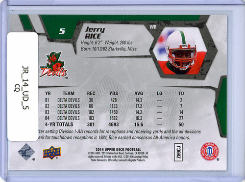 Jerry Rice 2014 Upper Deck #5 (CQ)