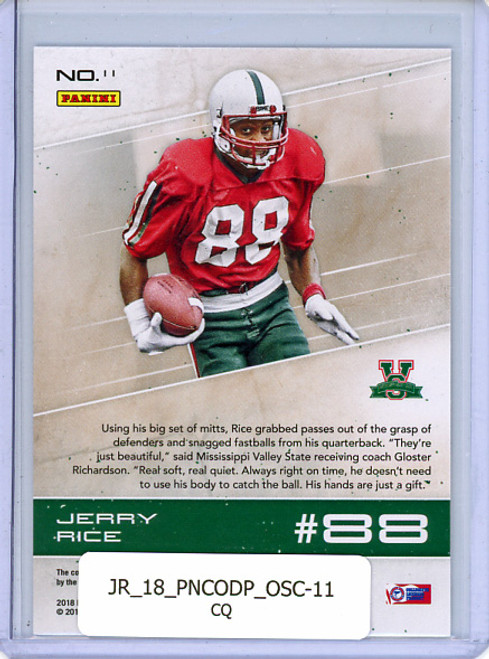Jerry Rice 2018 Contenders Draft Picks, Old School Colors #11 (CQ)