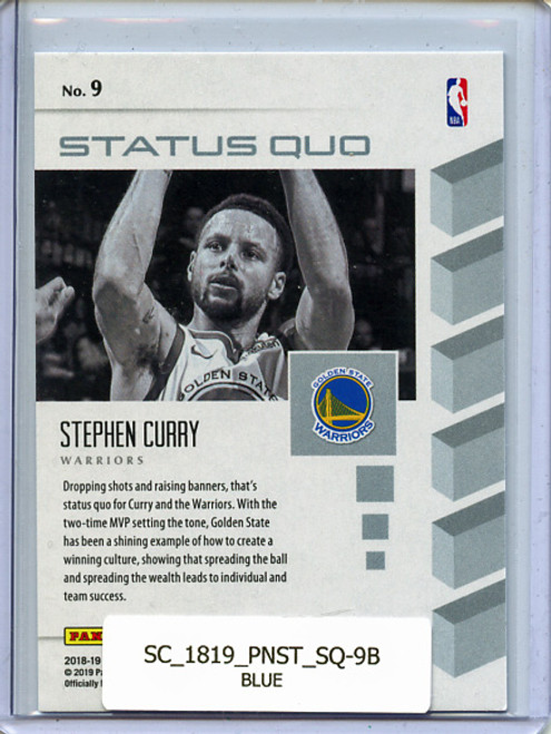 Stephen Curry 2018-19 Status, Status Quo #9 Blue