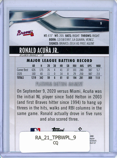 Ronald Acuna Jr. 2021 Bowman Platinum #9 (CQ)