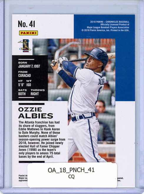 Ozzie Albies 2018 Chronicles #41 (CQ)