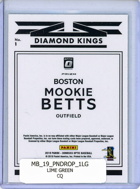 Mookie Betts 2019 Donruss Optic #1 Diamond Kings Lime Green (CQ)