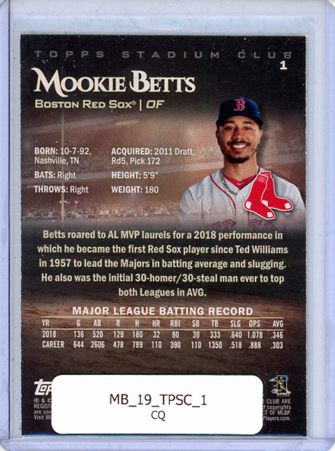 Mookie Betts 2019 Stadium Club #1 (CQ)