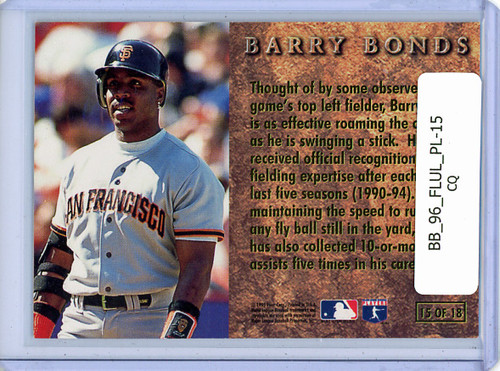 Barry Bonds 1996 Ultra, Prime Leather #15 (CQ)