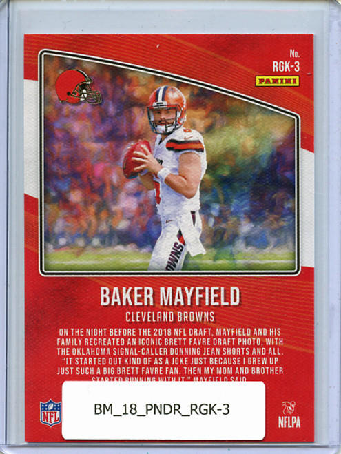 Baker Mayfield 2018 Donruss, Rookie Gridiron Kings #RGK-3