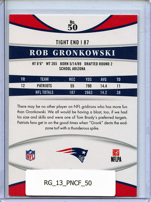 Rob Gronkowski 2013 Certified #50
