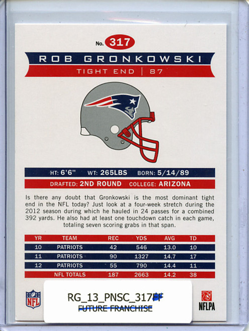 Rob Gronkowski 2013 Score #317 Future Franchise