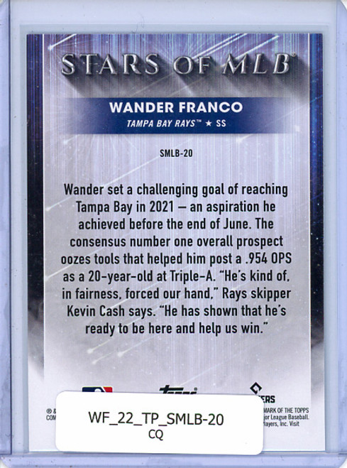 Wander Franco 2022 Topps, Stars of MLB #SMLB-20 (CQ)