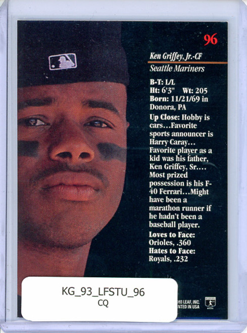 Ken Griffey Jr. 1993 Leaf Studio #96 (CQ)