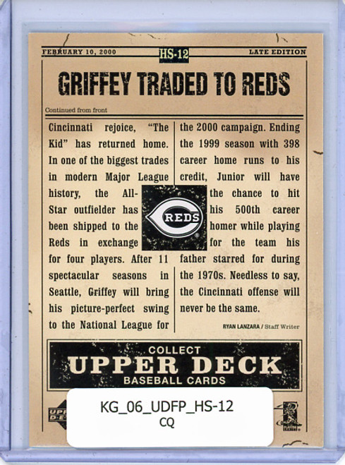 Ken Griffey Jr. 2006 Upper Deck First Pitch, Hot Stove Headlines #HS-12 (CQ)
