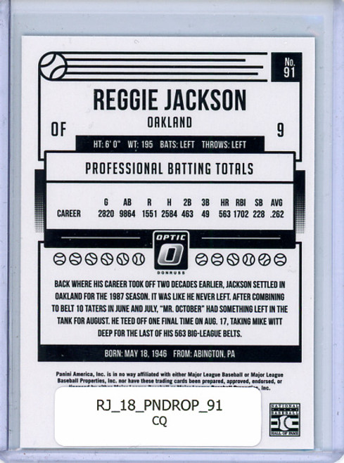 Reggie Jackson 2018 Donruss Optic #91 (CQ)