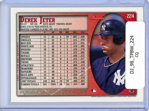 Derek Jeter 1998 Bowman #224 (CQ)