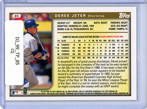 Derek Jeter 1999 Topps #85 (CQ)